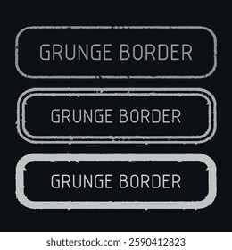 Grunge set Border rectangular frame vector file empty film negative or picture frame, free pics space, cutout	