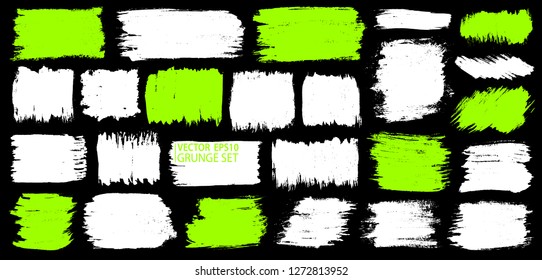Grunge set. Detailed textures. Paint stain. Ink splash. Strokes. Scribble. Scrawl. Grunge backdrops set. Quote frame. Splatter. Grunge backgrounds collection. Place for text or logo.