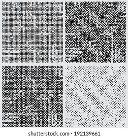 Grunge set stripe with textures. Vector illustration. 