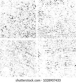 Grunge set stripe. Vector illustration. 