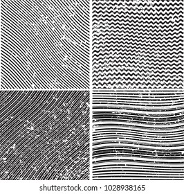 Grunge set stripe. Vector illustration. 