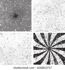 Grunge set stripe. Vector illustration.