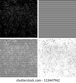 Grunge set stripe. Vector illustration.