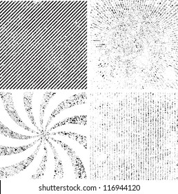 Grunge set stripe. Vector illustration.