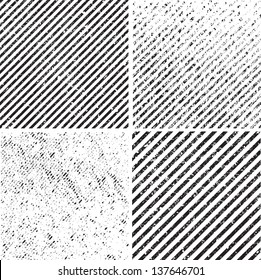 Grunge set stripe. Vector illustration.
