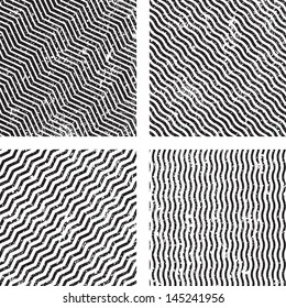 Grunge set stripe. Vector illustration.