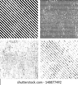 Grunge set stripe. Vector illustration. 