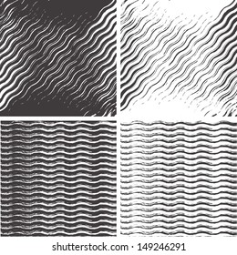 Grunge set stripe. Vector illustration. 