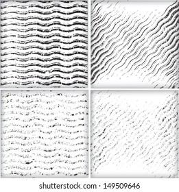 Grunge set stripe. Vector illustration. 