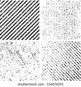 Grunge set stripe. Vector illustration. 