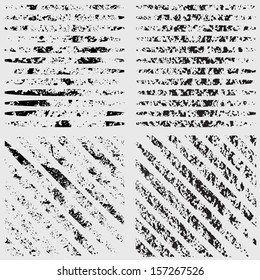 Grunge set stripe. Vector illustration. 