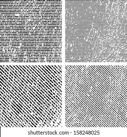 Grunge set stripe. Vector illustration.