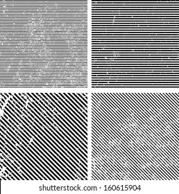 Grunge set stripe. Vector illustration. 
