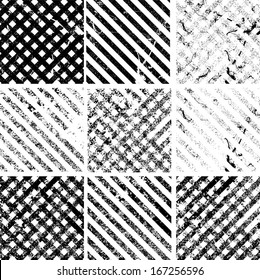Grunge set stripe. Vector illustration.
