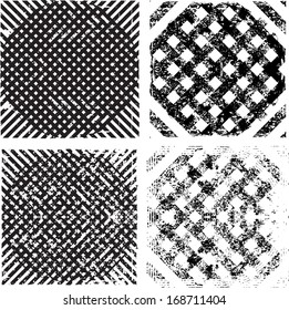 Grunge set stripe. Vector illustration. 