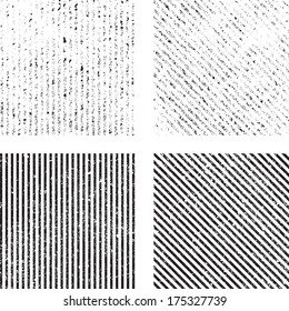 Grunge set stripe. Vector illustration. 