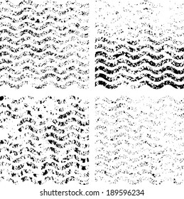 Grunge set stripe. Vector illustration. 