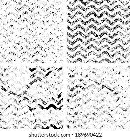 Grunge set stripe. Vector illustration. 