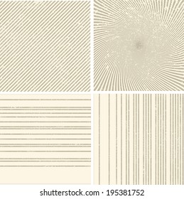 Grunge set stripe. Vector illustration. 