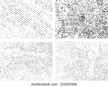 Grunge set stripe. Vector illustration.