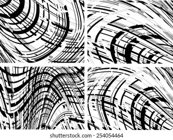 Grunge set stripe. Vector illustration