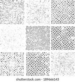 Grunge set textures. Vector illustration. 