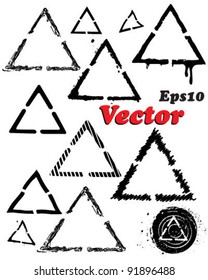 grunge set triangle design
