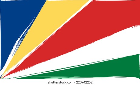 Grunge Seychelles flag for your design