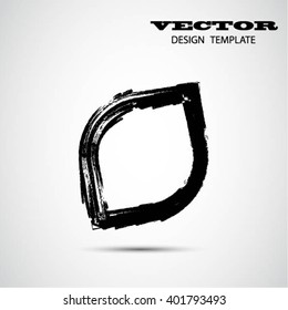 grunge shape label circle ribbon logo icon banner frame brush stroke