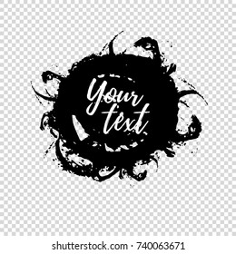 Grunge shape. Text frame. Dirty Artistic Design Element. Vector illustration.