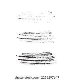 Grunge Form Textur, Streichholz Set, Krabbenschreiber einzeln, handgezeichneter Chalk-Hatching, Crayon Schlaganfall Textur auf weißem Hintergrund