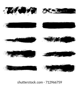 Grunge shape texture set. Abstract design template.