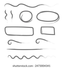 Formas Grunge. Colección de Anuncio Grunge. Vector