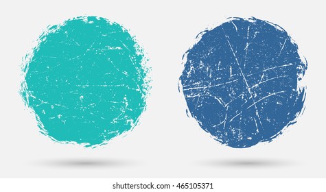 Grunge shapes circle frames,banners.Vector illustration.