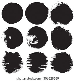 Grunge shapes; circle set