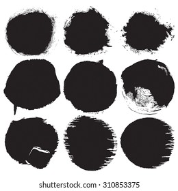 Grunge shapes; circle set