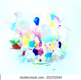Grunge shapes splashes color