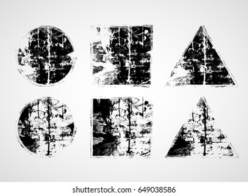 Grunge Shapes, textures, Circles, Banners, Insignias , Logos, Icons, Labels and Badges Set . Set of Retro Frames for Emblems.