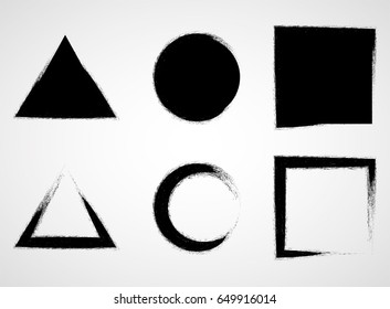 Grunge Shapes, textures, Circles, Banners, Insignias , Logos, Icons, Labels and Badges Set . Set of Retro Frames for Emblems.