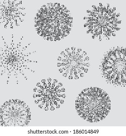 Grunge shapes. Vector illustration. Decorative elements. 