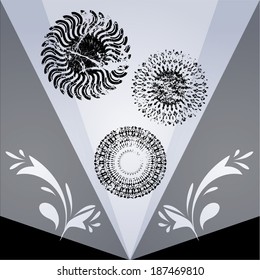 Grunge shapes. Vector illustration. Decorative elements. 