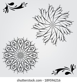 Grunge shapes. Vector illustration. Decorative elements. 