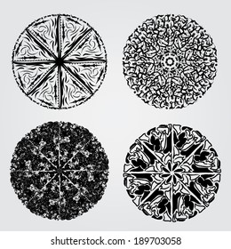Grunge shapes. Vector illustration. Decorative elements. 