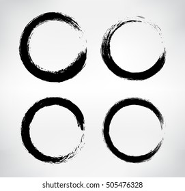 Grunge shapes,circle frames,banners.Vector illustration.