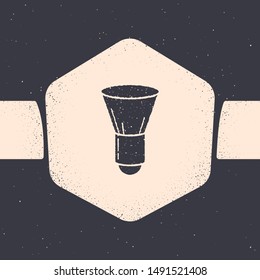 Grunge Shaving brush icon isolated on grey background. Barbershop symbol. Monochrome vintage drawing. Vector Illustration