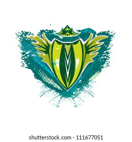 grunge shield