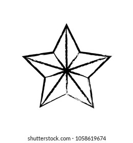 grunge shiny star in the sky design icon