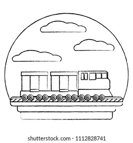 grunge side train transport wagon way carriage