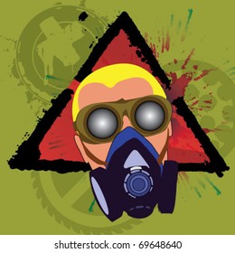 Grunge sign Global warming. vector illustration