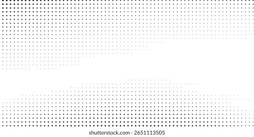 Grunge einfache gepunktete Halbton-Farbverlauf-Textur. Verschwindende Polka Punkt Hintergrund abstrakte einfache Kunst